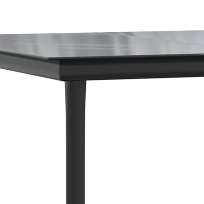 vidaXL Ensemble de salle à manger de jardin 5 pcs gris et noir en résine tressée et acier