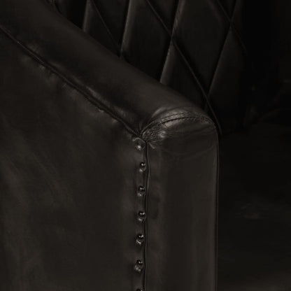vidaXL Clubsessel Grau Echtleder
