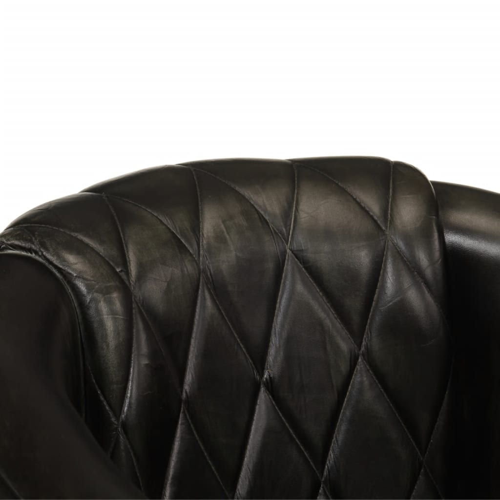 vidaXL Clubsessel Grau Echtleder