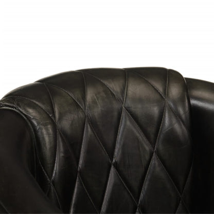 vidaXL Clubsessel Grau Echtleder