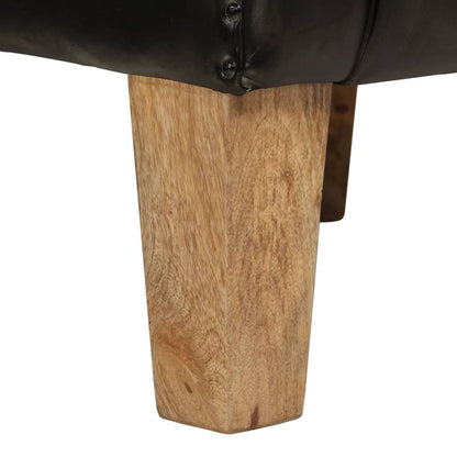 vidaXL Clubsessel Grau Echtleder
