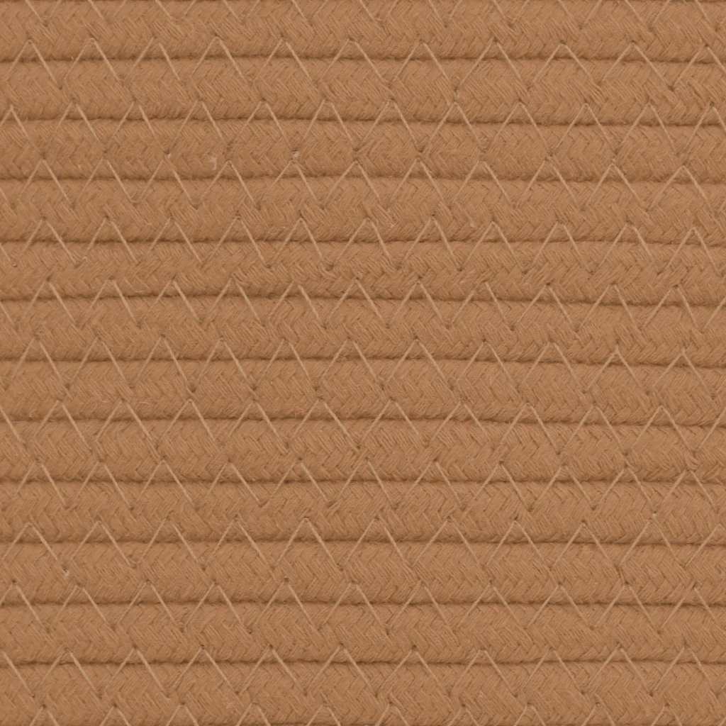 Aufbewahrungskorb Braun und Weiß Ø49x65 cm Baumwolle