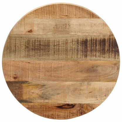 vidaXL Tischplatte Ø 40x2,5 cm Rund Raues Massives Mangoholz