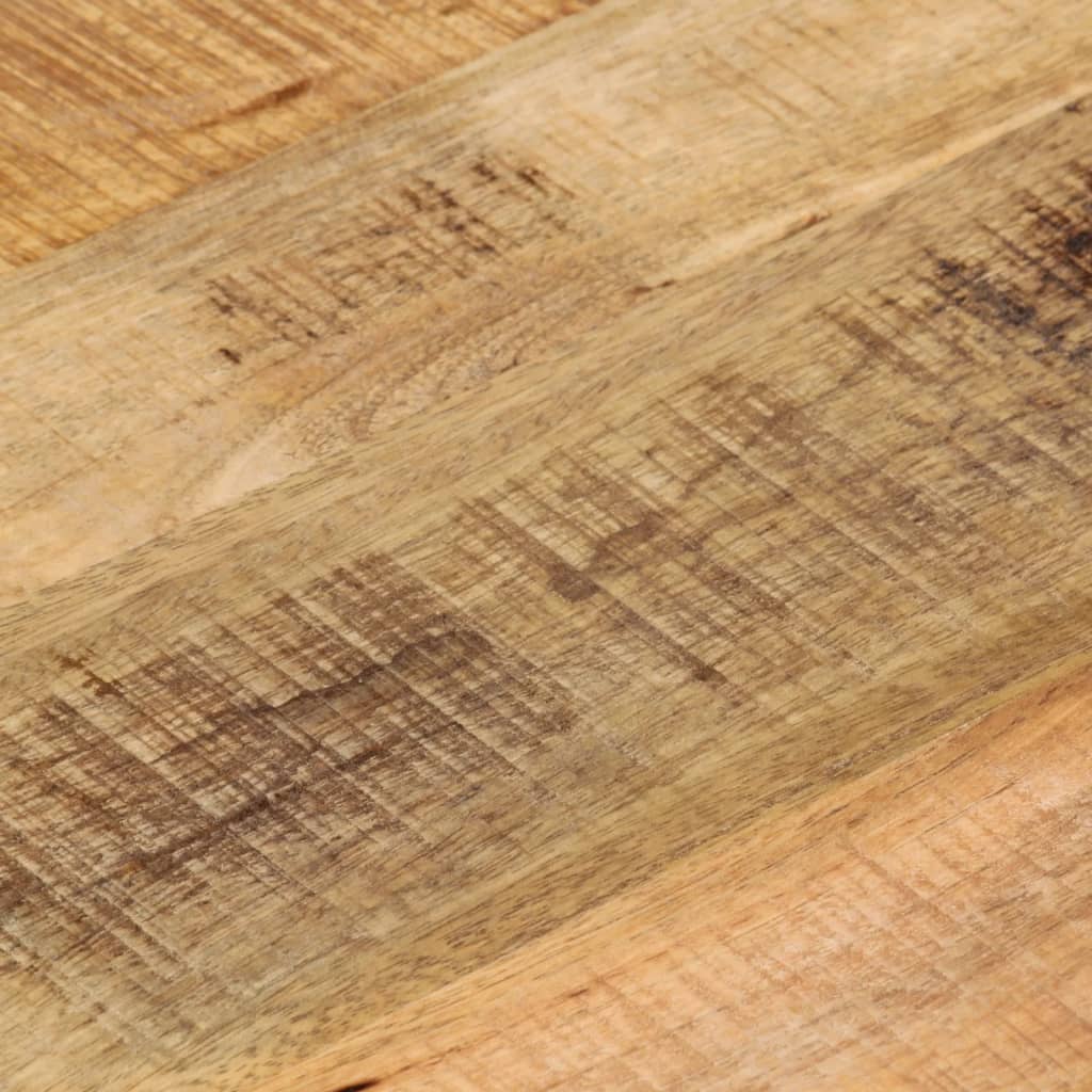 vidaXL Tischplatte Ø 40x3,8 cm Rund Raues Massives Mangoholz