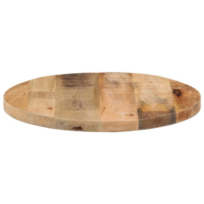 vidaXL Tischplatte Ø 50x1,5 cm Rund Raues Massives Mangoholz