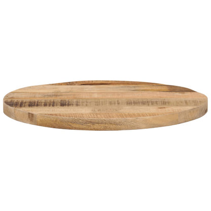 vidaXL Tischplatte Ø 50x2,5 cm Rund Raues Massives Mangoholz