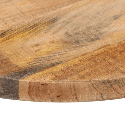 vidaXL Tischplatte Ø 50x2,5 cm Rund Raues Massives Mangoholz