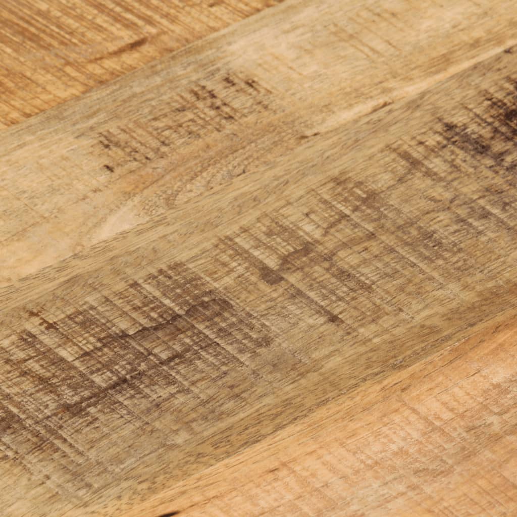 vidaXL Tischplatte Ø 50x2,5 cm Rund Raues Massives Mangoholz