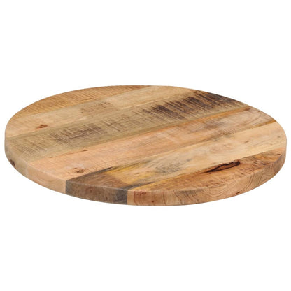 vidaXL Tischplatte Ø 60x3,8 cm Rund Raues Massives Mangoholz