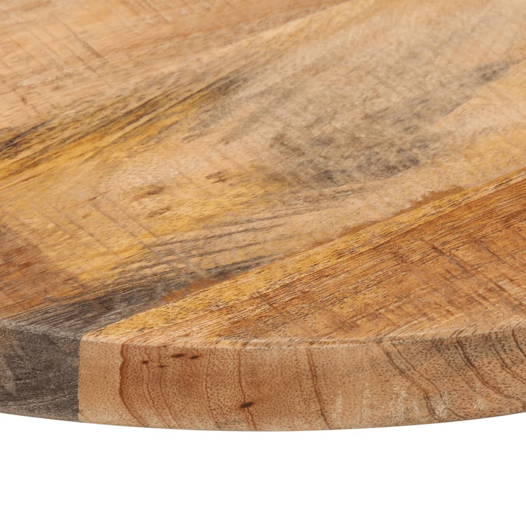 vidaXL Tischplatte Ø 60x3,8 cm Rund Raues Massives Mangoholz