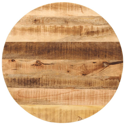 vidaXL Tischplatte Ø 70x2,5 cm Rund Raues Massives Mangoholz