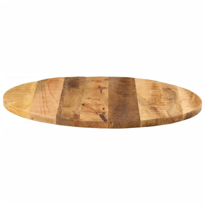vidaXL Tischplatte Ø 70x2,5 cm Rund Raues Massives Mangoholz