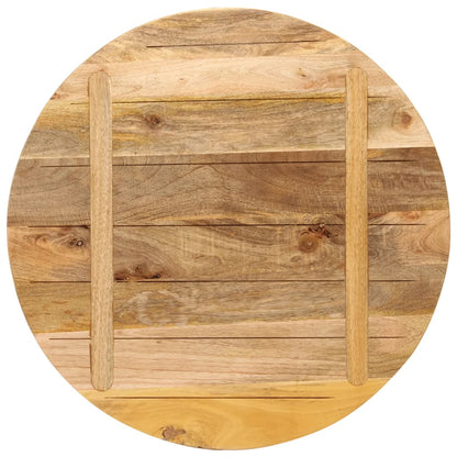 vidaXL Tischplatte Ø 70x2,5 cm Rund Raues Massives Mangoholz
