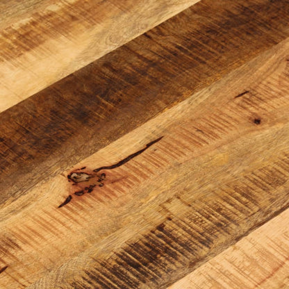 vidaXL Tischplatte Ø 70x2,5 cm Rund Raues Massives Mangoholz