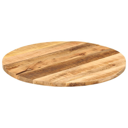 vidaXL Tischplatte Ø 80x1,5 cm Rund Raues Massives Mangoholz
