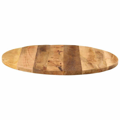 vidaXL Tischplatte Ø 80x2,5 cm Rund Raues Massives Mangoholz