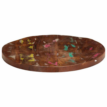 vidaXL Tischplatte Ø 40x2,5 cm Rund Altholz Massiv