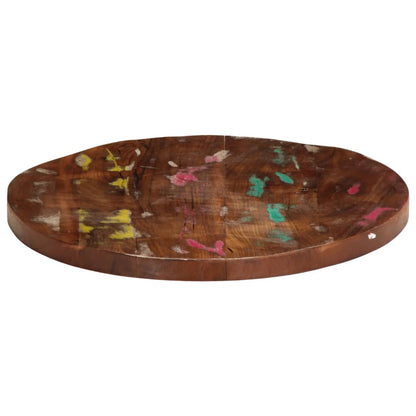 vidaXL Tischplatte Ø 40x3,8 cm Rund Altholz Massiv
