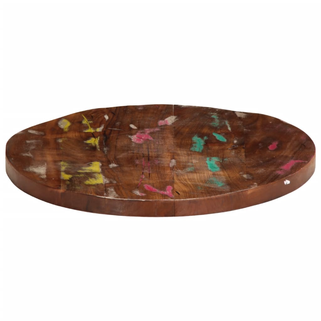 vidaXL Tischplatte Ø 50x2,5 cm Rund Altholz Massiv