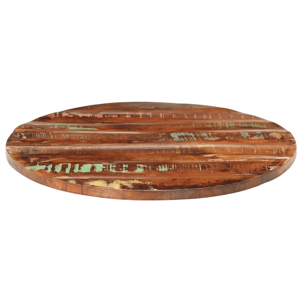 vidaXL Plateau de table Ø 70x3,8 cm rond en bois de récupération massif