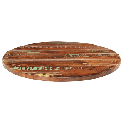 vidaXL Plateau de table Ø 70x3,8 cm rond en bois de récupération massif