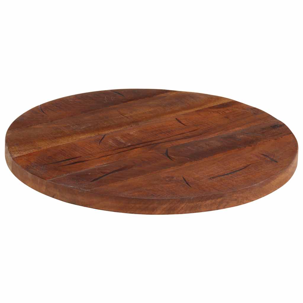 vidaXL Tischplatte Ø 60x2,5 cm Rund Altholz Massiv