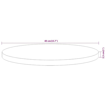vidaXL Tischplatte Ø40x2,5 cm Rund Massivholz Akazie