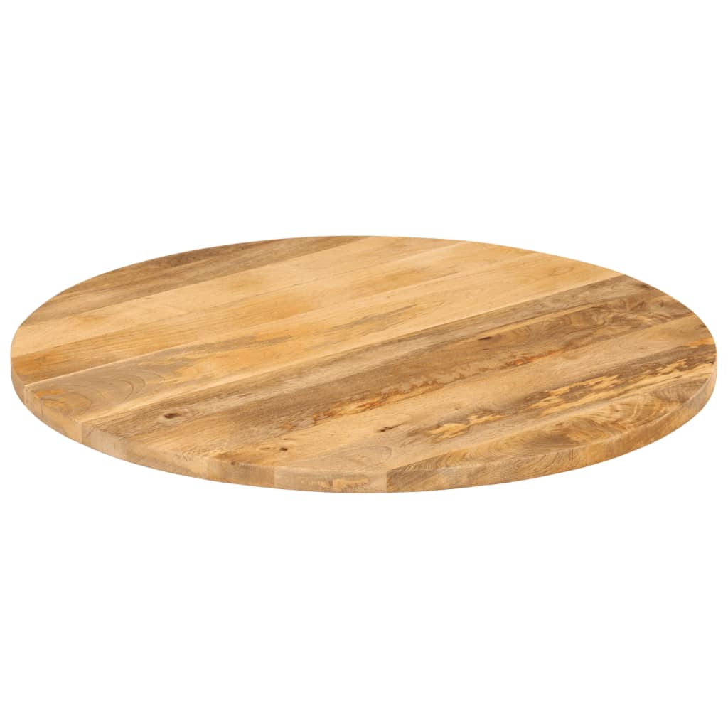 vidaXL Tischplatte Ø 80x2,5 cm Rund Massivholz Mango