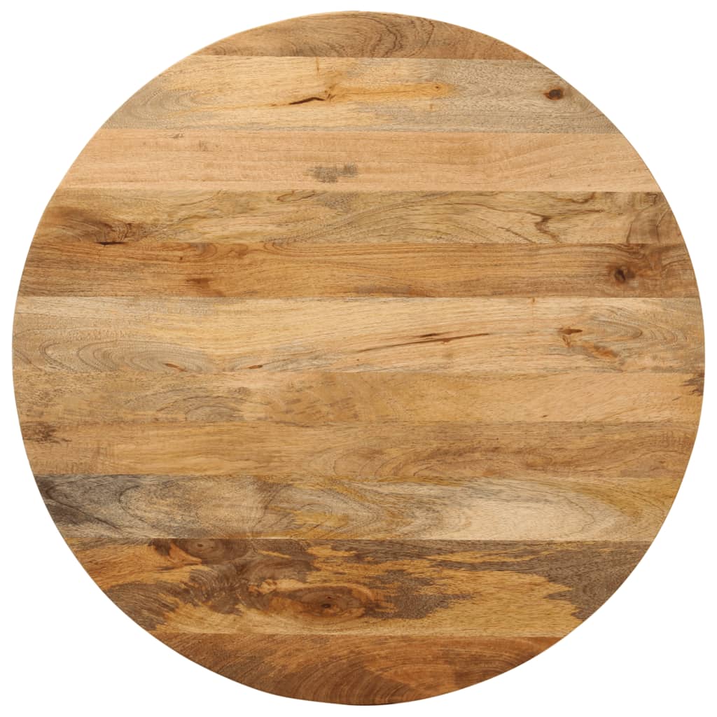 vidaXL Tischplatte Ø 80x3,8 cm Rund Massivholz Mango