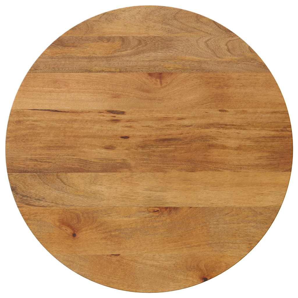 vidaXL Tischplatte Ø 70x2,5 cm Rund Massivholz Mango