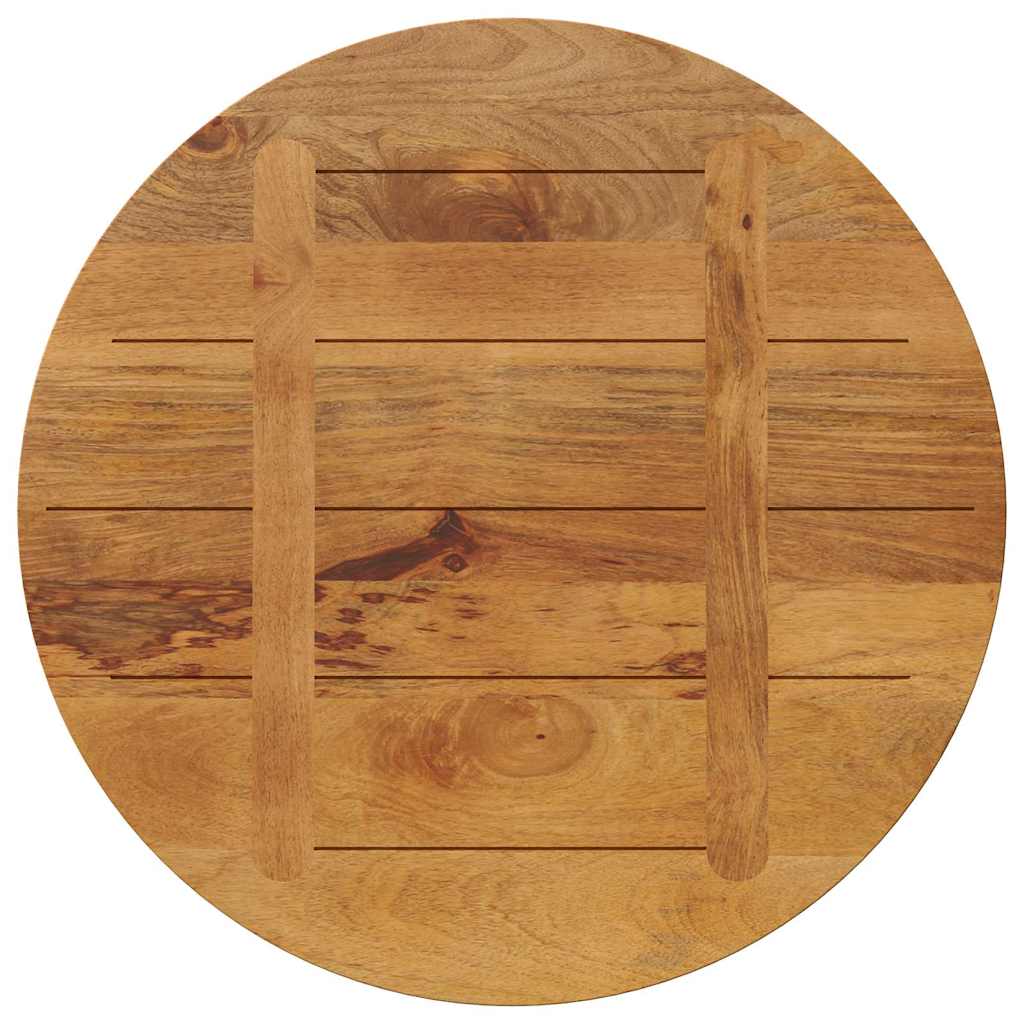 vidaXL Tischplatte Ø 70x3,8 cm Rund Massivholz Mango
