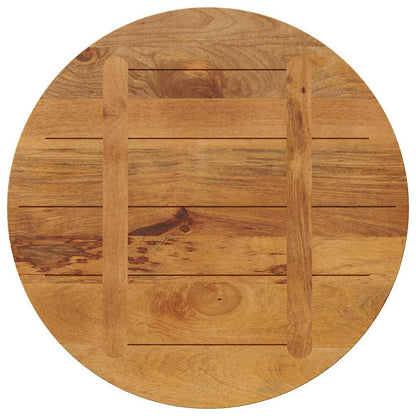 vidaXL Tischplatte Ø 70x3,8 cm Rund Massivholz Mango