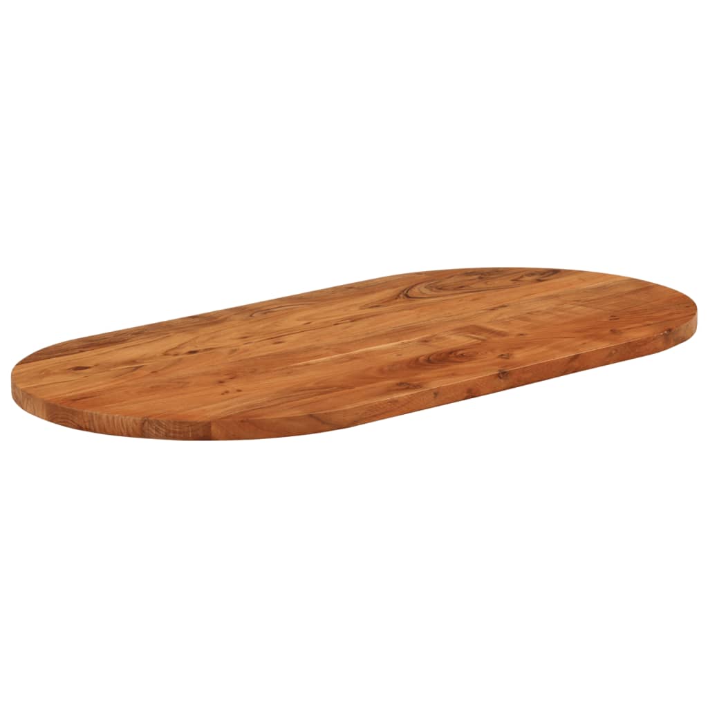vidaXL Tischplatte 120x60x2,5 cm Oval Massivholz Akazie
