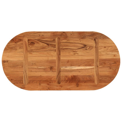 vidaXL Tischplatte 120x60x2,5 cm Oval Massivholz Akazie