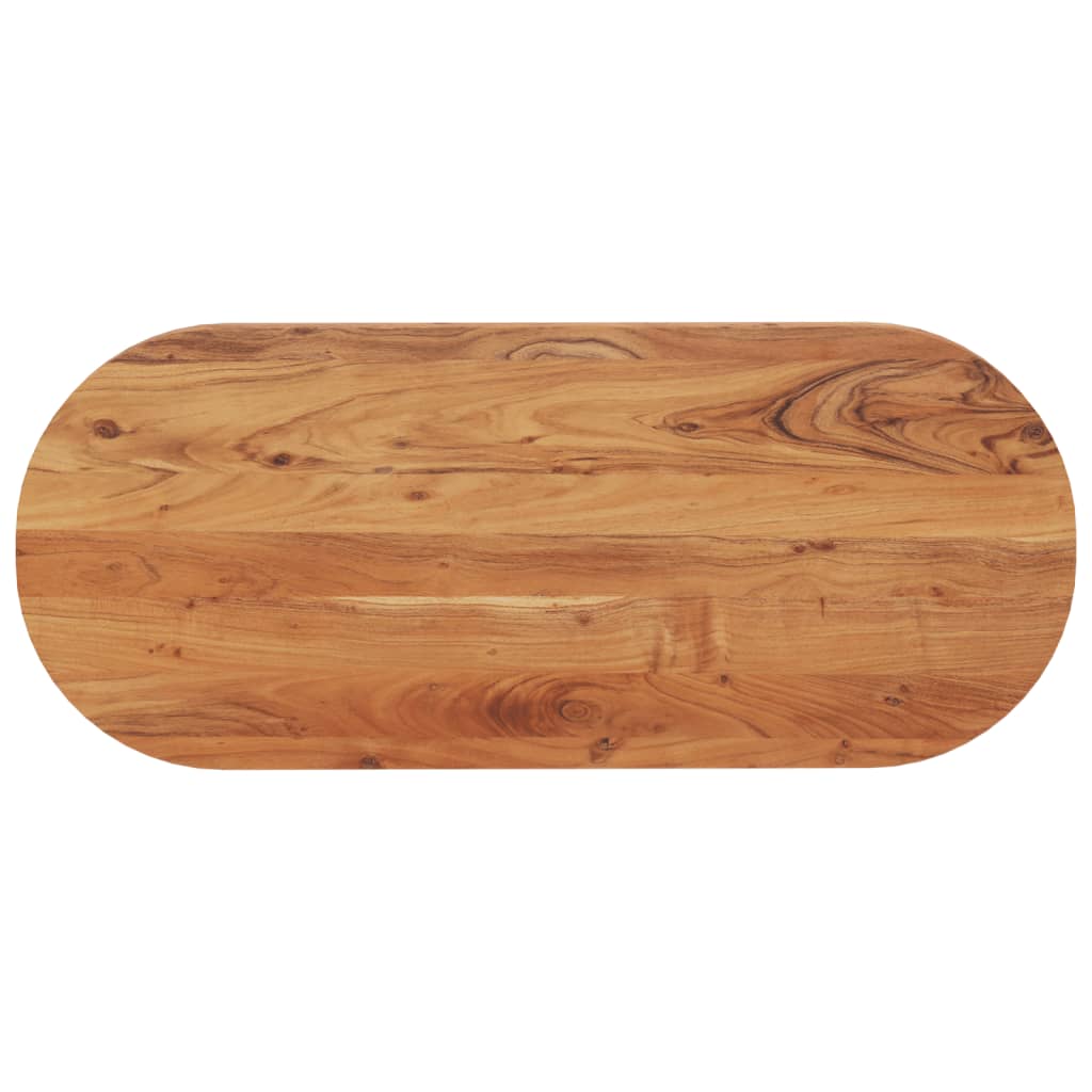 vidaXL Plateau de table 140x60x2,5 cm Ovale Bois d'acacia massif