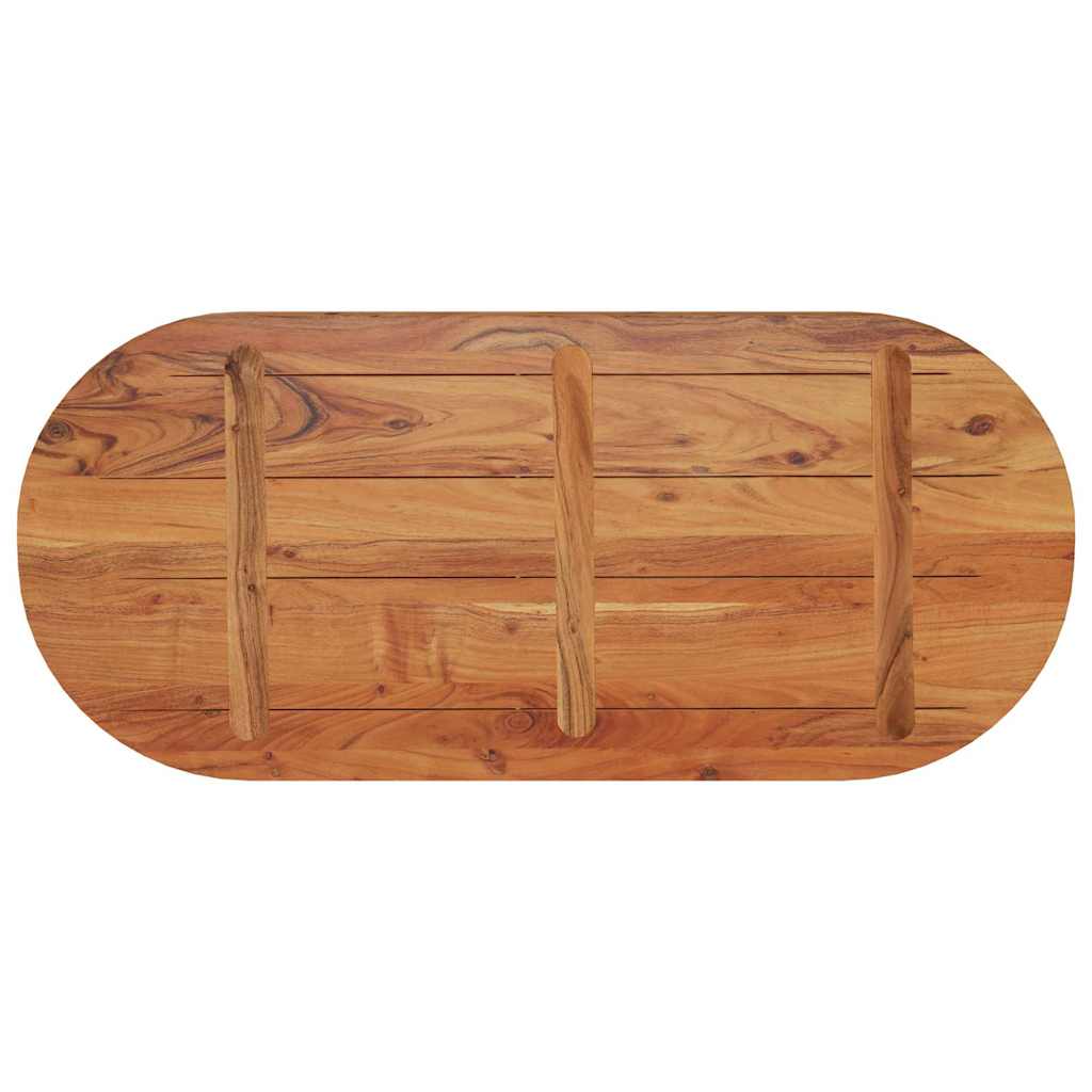 vidaXL Tischplatte 90x40x3,8 cm Oval Massivholz Akazie