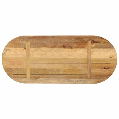 vidaXL Tischplatte 80x40x2,5 cm Oval Raues Massives Mangoholz