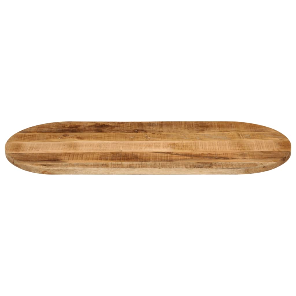 vidaXL Tischplatte 110x40x2,5 cm Oval Raues Massives Mangoholz