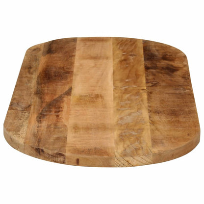 vidaXL Tischplatte 110x40x3,8 cm Oval Raues Massives Mangoholz