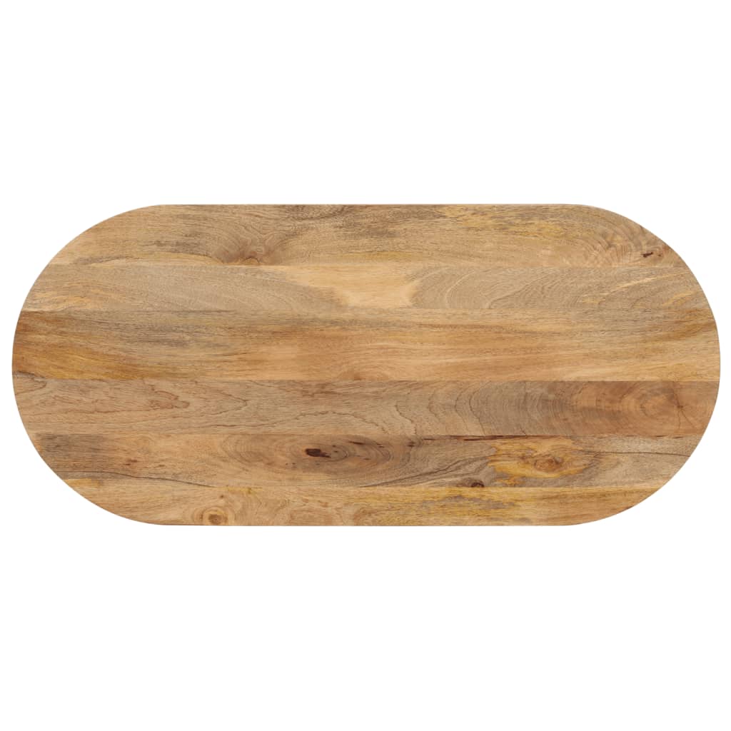 vidaXL Tischplatte 110x40x2,5 cm Oval Massivholz Mango