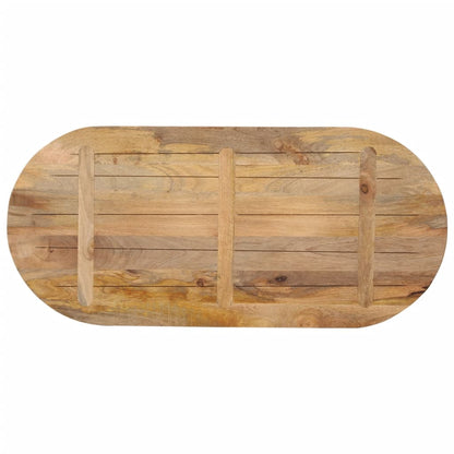 vidaXL Tischplatte 90x40x3,8 cm Oval Massivholz Mango