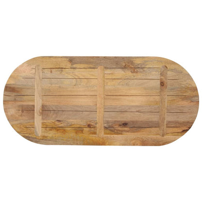 vidaXL Plateau de table 100x40x3,8 cm Ovale Bois de manguier massif