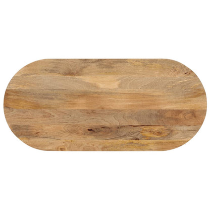 vidaXL Tischplatte 140x50x3,8 cm Oval Massivholz Mango