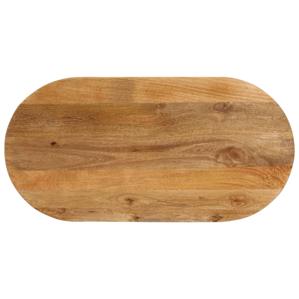 vidaXL Tischplatte 100x50x2,5 cm Oval Massivholz Mango