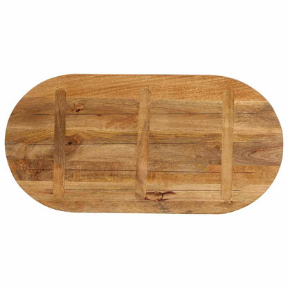 vidaXL Tischplatte 140x60x2,5 cm Oval Massivholz Mango