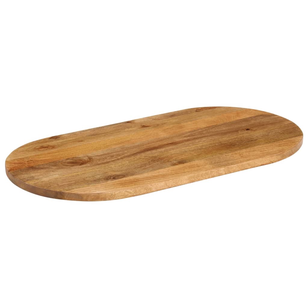vidaXL Tischplatte 110x50x3,8 cm Oval Massivholz Mango