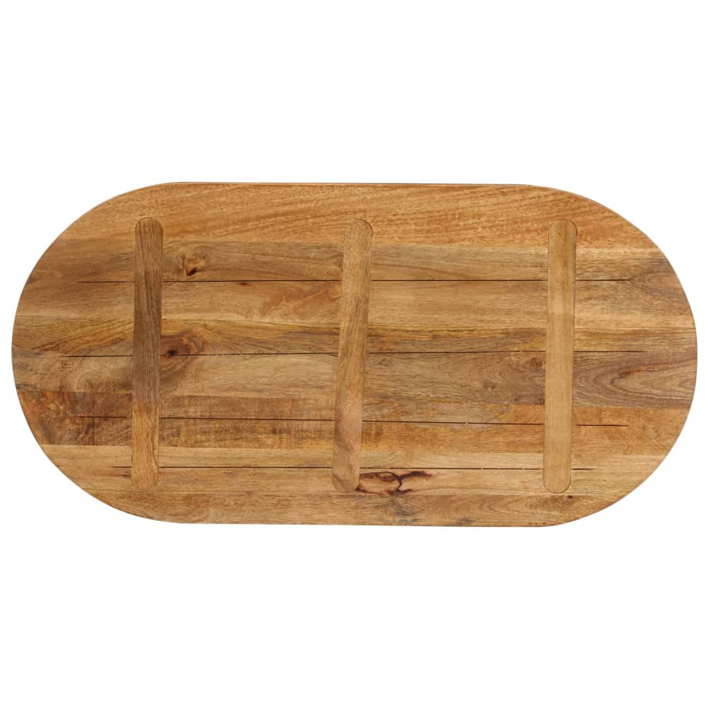 vidaXL Tischplatte 140x50x3,8 cm Oval Massivholz Mango