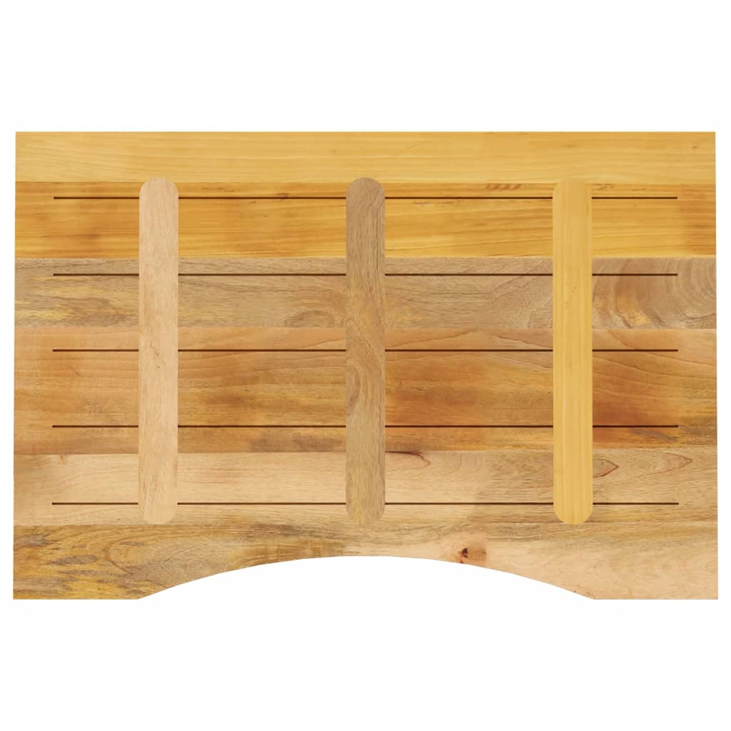 vidaXL Schreibtischplatte mit Aussparung 90x60x2,5 cm Massivholz Mango