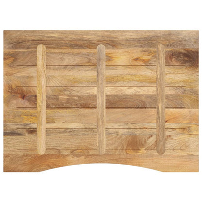 vidaXL Schreibtischplatte mit Aussparung 100x80x2,5cm Massivholz Mango