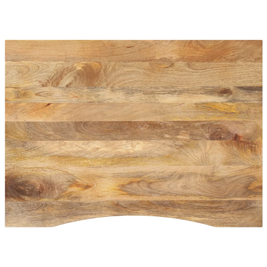 vidaXL Schreibtischplatte mit Aussparung 110x80x2,5cm Massivholz Mango